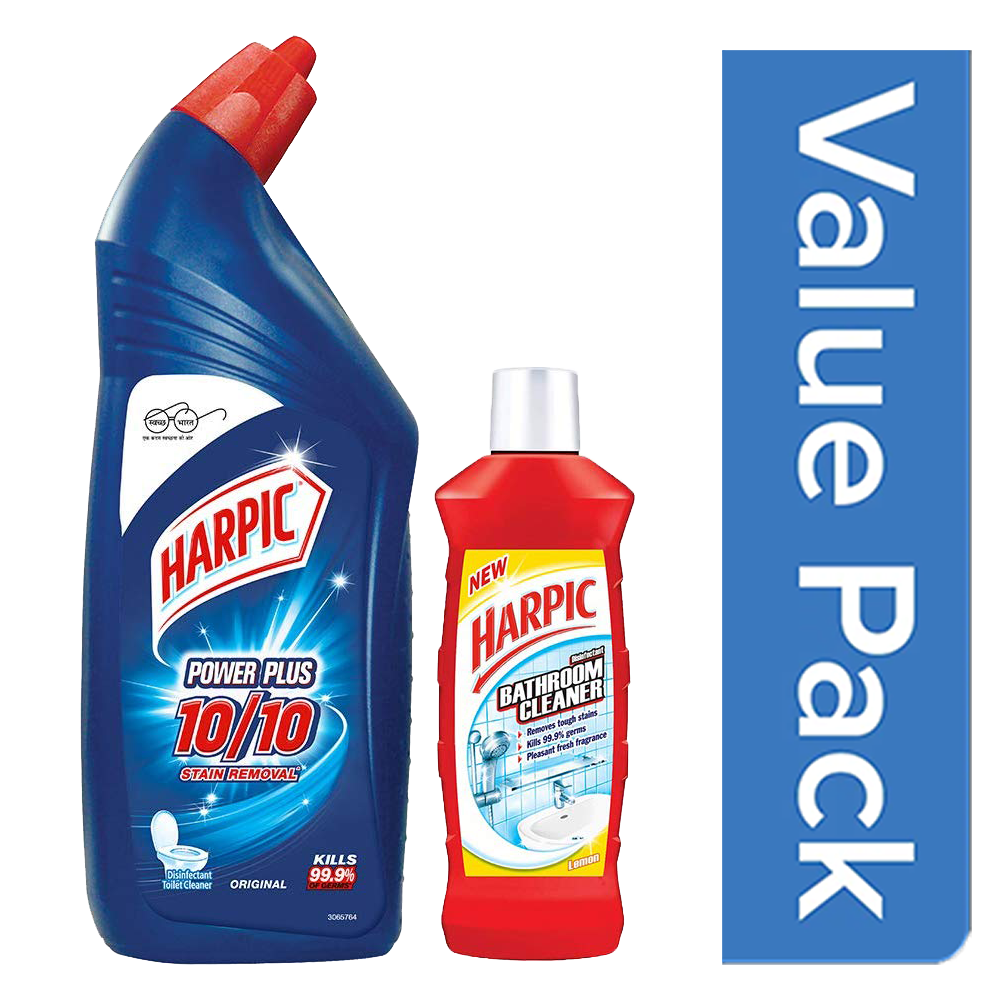 Harpic Toilet Cleaner Orginal 1 L+Harpic Bathroom Cleaner Floral 500 gm ( Value Pack )